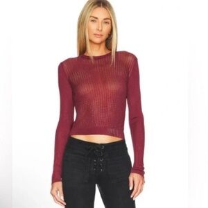 NWT Free People Raw Garnet H2O Crew Pullover Sweater Medium